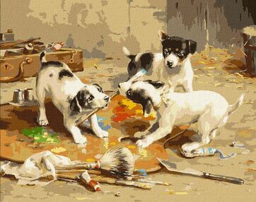 Розпис по номерах 40х50 КНО4357 Маленькі художники "Ідейка"