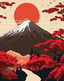 Розпис по номерах 40х50 КНО5110 Гора Фудзі "Ідейка"