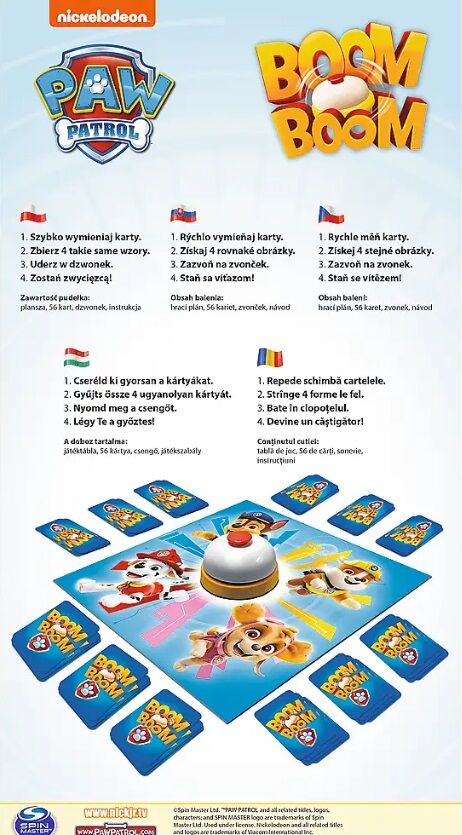 настільна гра бум бум щенячий патруль Trefl 02006 Ціна (цена) 449.20грн. | придбати  купити (купить) настільна гра бум бум щенячий патруль Trefl 02006 доставка по Украине, купить книгу, детские игрушки, компакт диски 2