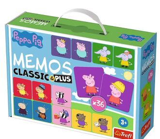 настільна гра мемос класичні плюс 36 карт веселе поросятко Trefl 02269