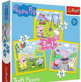 пазли 3 в 1 щасливий день веселе поросятко Trefl 34849