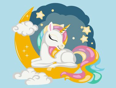 Розпис по номерах 30х40 KBS0105 Веселковий єдиноріг brushme Брашми