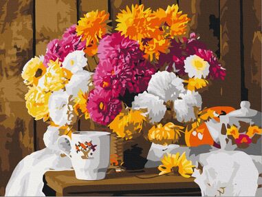 Розпис по номерах 30х40 RBS52749 Осіннє чаювання brushme Брашми