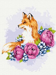 Розпис по номерах 30х40 RBS53587 Квіткова лисиця brushme Брашми