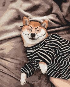 Розпис по номерах 40х50 BS36658 Розумний песик brushme Брашми