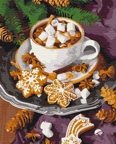 Розпис по номерах 40х50 BS52779 Пряне какао з сніжком brushme Брашми