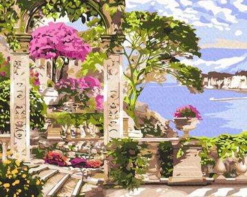 Розпис по номерах 40х50 BS53743 Квіти в саду brushme Брашми