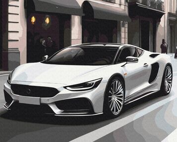 Розпис по номерах 40х50 BS53756 Авто в мегаполісі brushme Брашми