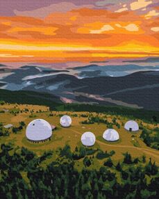 Розпис по номерах 40х50 BS53790 РЛС Памір на світанку brushme Брашми