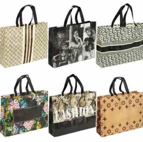 Сумка шопер ламінована принт в асортименті 42 х 32 х 10 см 732 122240