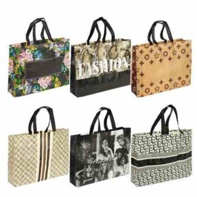 Сумка шопер ламінована принт в асортименті 32 х 26 х 10 см 731 122239