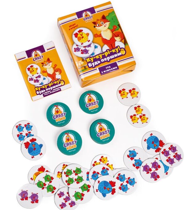 гра настільна з фішками vt8025-08 ку-ку-рі-ку crazy koko Ціна (цена) 96.00грн. | придбати  купити (купить) гра настільна з фішками vt8025-08 ку-ку-рі-ку crazy koko доставка по Украине, купить книгу, детские игрушки, компакт диски 1