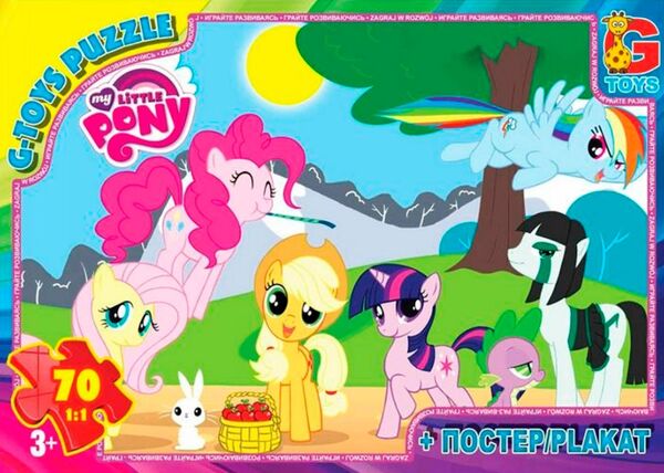 пазли 70 елементів midi g-toys My little Pony MLP002 Ціна (цена) 56.30грн. | придбати  купити (купить) пазли 70 елементів midi g-toys My little Pony MLP002 доставка по Украине, купить книгу, детские игрушки, компакт диски 0