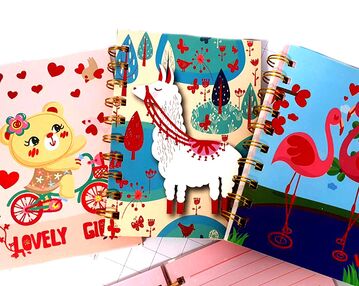 блокнот а6 78 аркушів на пружині а6-588 (14х10см) в асортименті