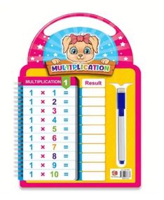 набір вчимося множити дошка сухостираюча маркер та блокноти BK36976