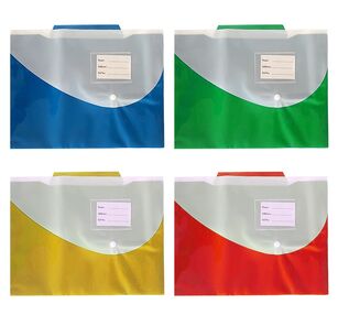 папка а4 пластикова на кнопці двоколірна 3-24 в асортименті