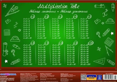 Килимок для дитячої творчості Таблиця множення 61480-01 Килимок для дитячої творчості Таблиця множення 61480-01