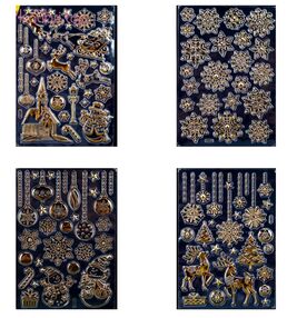 Наклейки KA-23-579 Зима золото 30 см