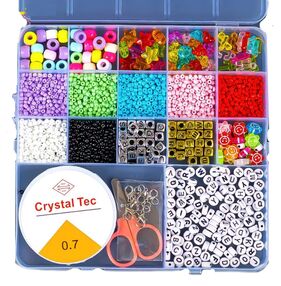 набір бісеру та намистин для плетіння браслетів веселка KA-23-633