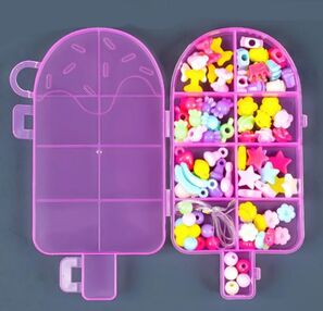 Набір бісеру та намистин для плетіння браслетів Морозиво KA-23-637