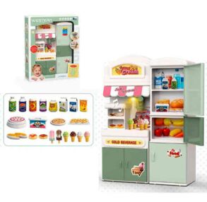 Меблі кухня холодильник музика світло посуд продукти на батарейках K06