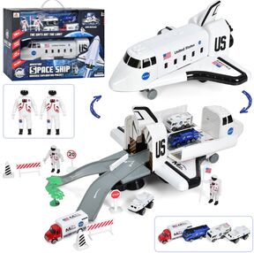 ИД Набір машинок DS056 косміч корабель, машинка 4 шт, фігурка 2шт