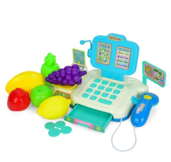 Касовий апарат 22 см сканер звук гроші продукти 2 види по 2 кольори 682-2A-2B Ціна (цена) 246.06грн. | придбати  купити (купить) Касовий апарат 22 см сканер звук гроші продукти 2 види по 2 кольори 682-2A-2B доставка по Украине, купить книгу, детские игрушки, компакт диски 0