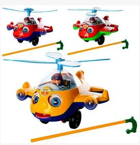 Каталка гелікоптер 3 кольори музика S168