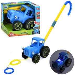 Каталка на палці / на шнурі трактор 14 см музика W6802-1A