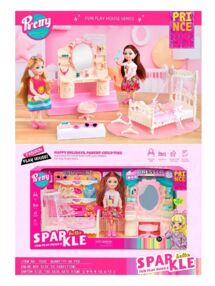 Лялька кімната ліжко трюмо аксесуари 2 види 7020