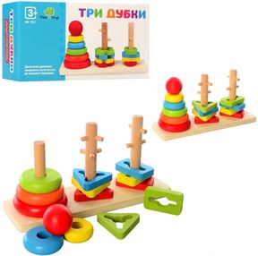 Гра деревяна пірамідка ключ MD 1321