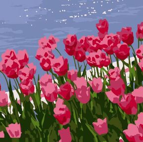 Розпис по номерах 20х20 HH5110 Тюльпанчики "Strateg"