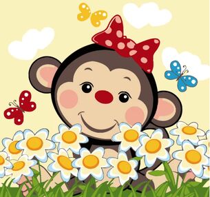 Розпис по номерах 20х20 HH5121 Мавпенятко "Strateg"