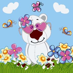 Розпис по номерах 20х20 HH5128 Рожеві окуляри "Strateg"