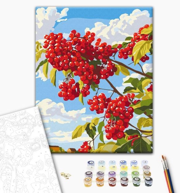 Розпис по номерах 40х50 BS54377 Калина за вікном brushme Брашми Ціна (цена) 176.30грн. | придбати  купити (купить) Розпис по номерах 40х50 BS54377 Калина за вікном brushme Брашми доставка по Украине, купить книгу, детские игрушки, компакт диски 1