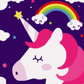 Розпис по номерах 20х20 HH5222 Казковий єдиноріг "Strateg"