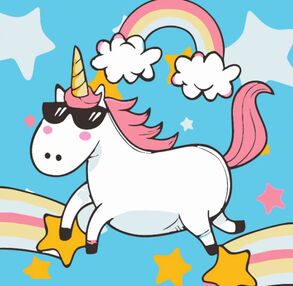 Розпис по номерах 20х20 HH5450 Зірковий єдиноріг "Strateg"