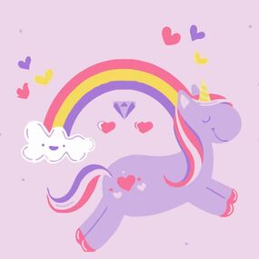 Розпис по номерах 20х20 HH5459 Єдиноріг з веселкою "Strateg"