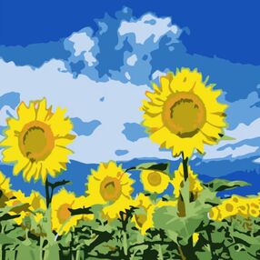 Розпис по номерах 20х20 HH5577 Соняшник у полі "Strateg"