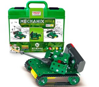 металевий конструктор з електромотором у пластиковому кейсі 02124