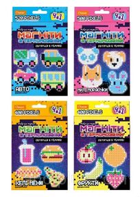 набір магніти з термомозаїки світяться в темряві 4 в 1 мікс