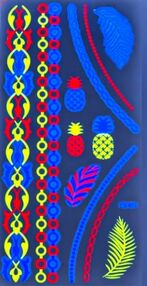 татуювання неонові браслети та ананаси 21 см CS-011