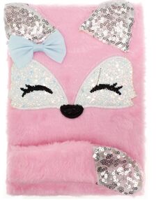 блокнот а5 80 аркушів у клітинку пухнастий лисички JSB20929-9