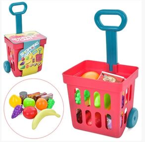 возик супермаркет ручка 2 положення 36см/42см продукти XG2009