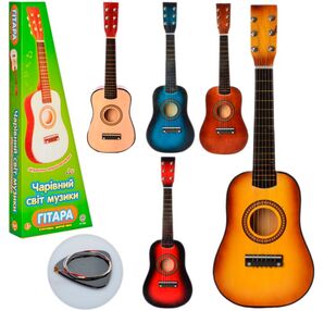 Гітара струни 6 штук медіатр 4 кольори M 1369