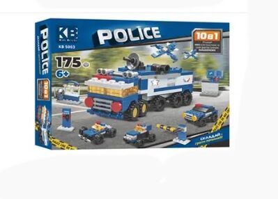 конструктор KB 5003 поліція, машина 10 в 1 175 деталей