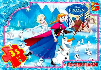 Пазли 35 ел midi G-Toys FR015 "Frozen"
