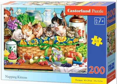 пазли castorland 200 елементів Napping Kittens 222278