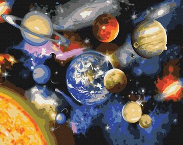 Розпис по номерах 40х50 BS22268 Парад з планет brushme Брашми