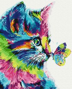 Розпис по номерах 40х50 BS31326 Котик у фарбі brushme Брашми